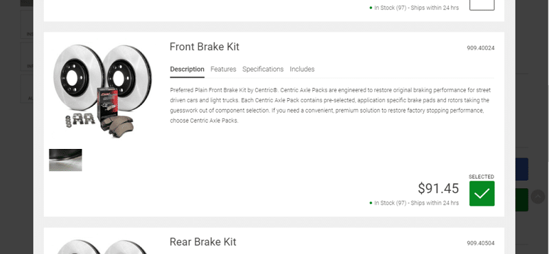Front brake kit