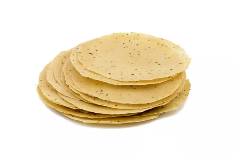 Papad is shown in the image