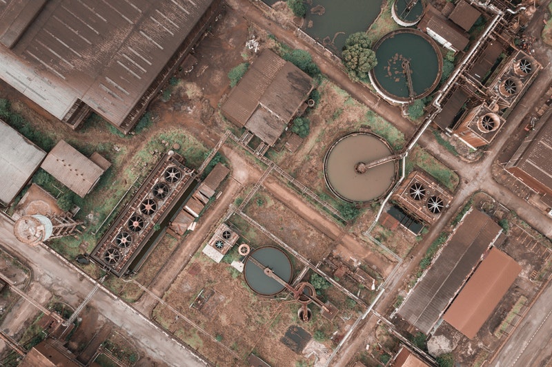 Water Purification Plant Ariel View