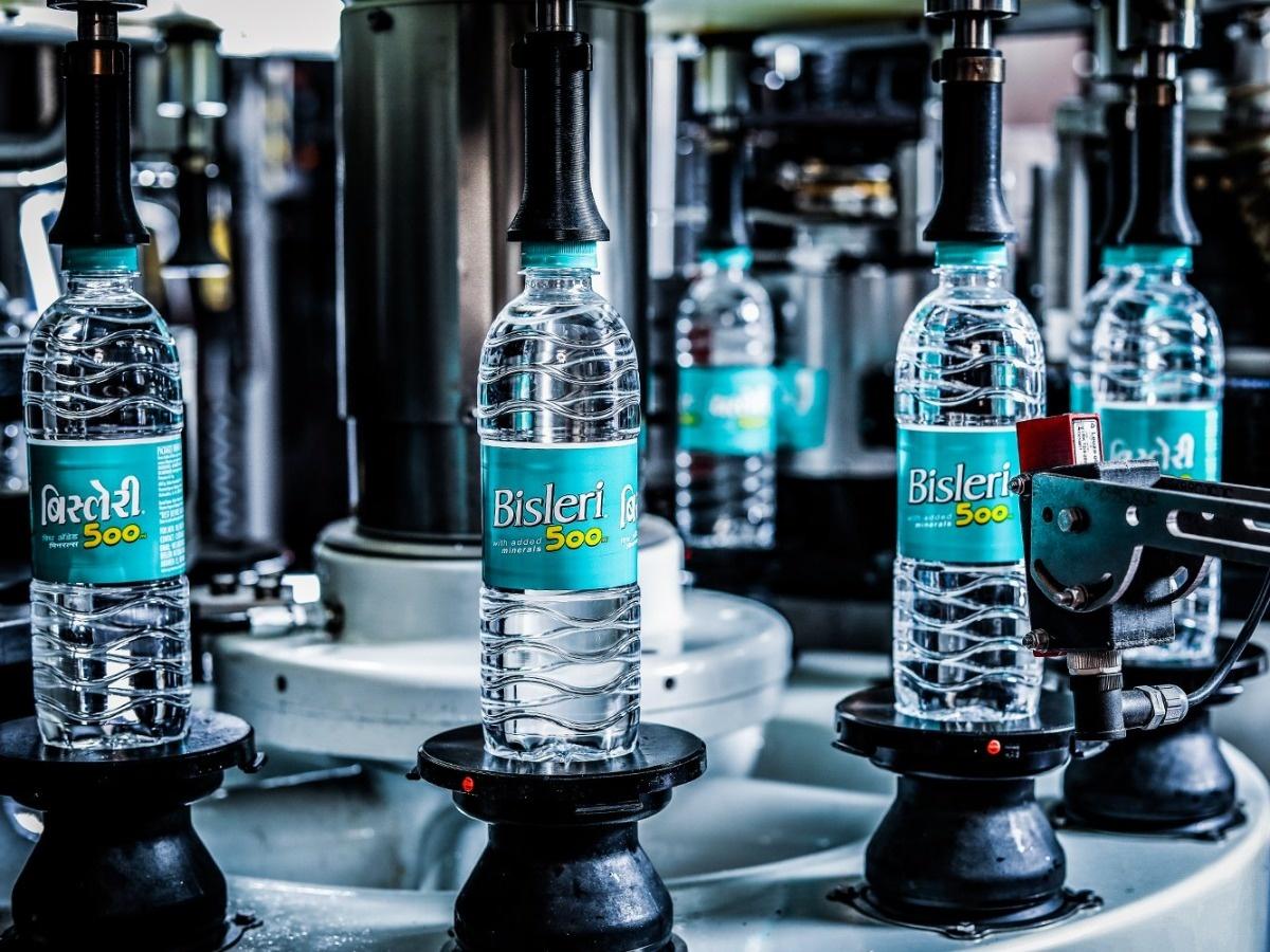 Packaging of Bisleri Water Bottles in Manufacturing Units