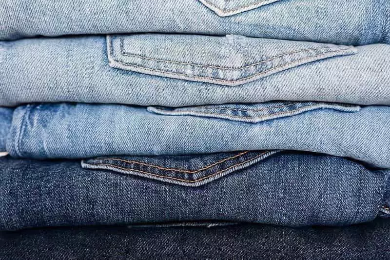 A ready jeans on the tabe