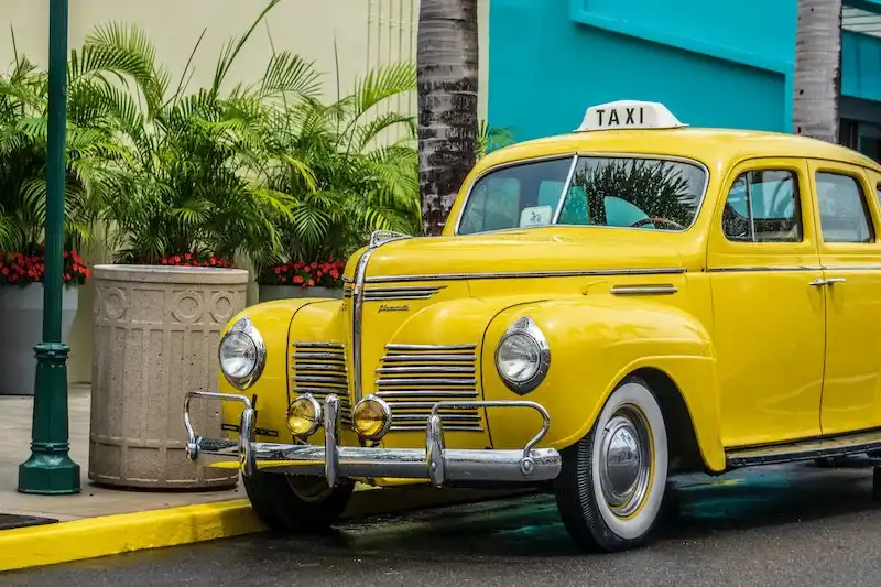 Taxi is shown on the picture