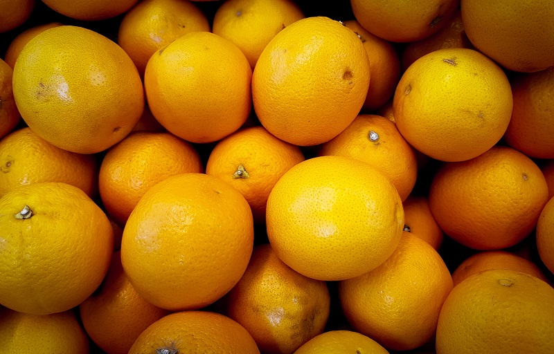 Oranges are shown in the picture