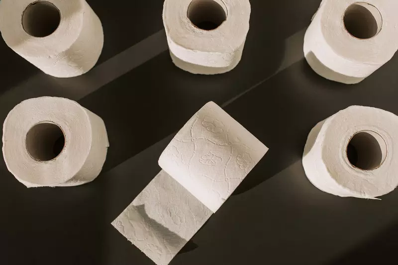 Tissue paper rolls are shown in the image