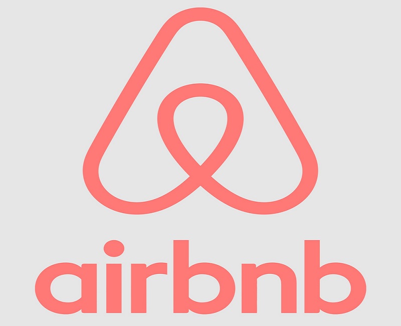 The logo of Airbnb is displayed.