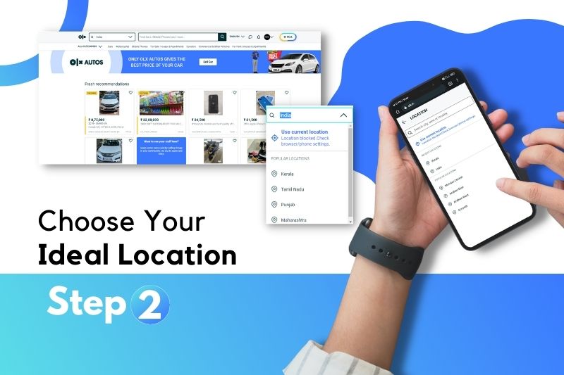 Choosing location on olx.