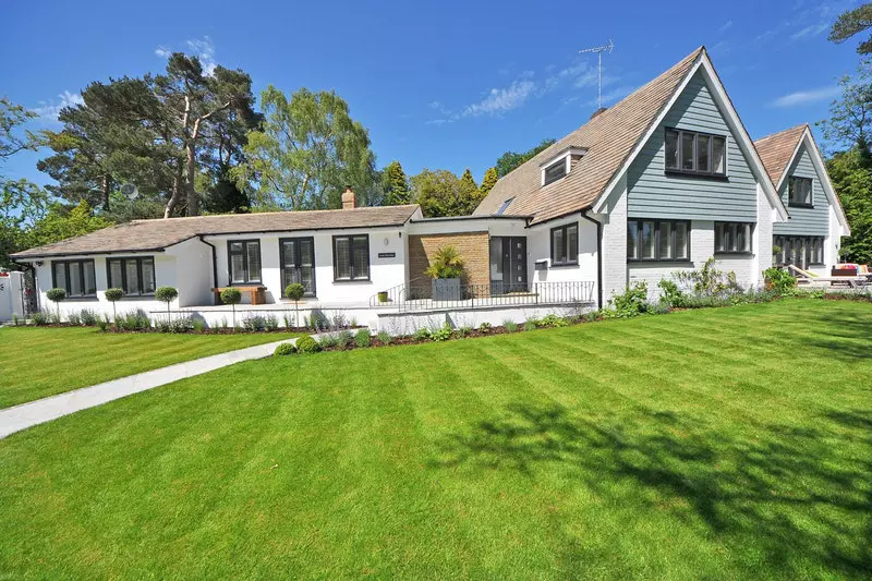 A house with garden.