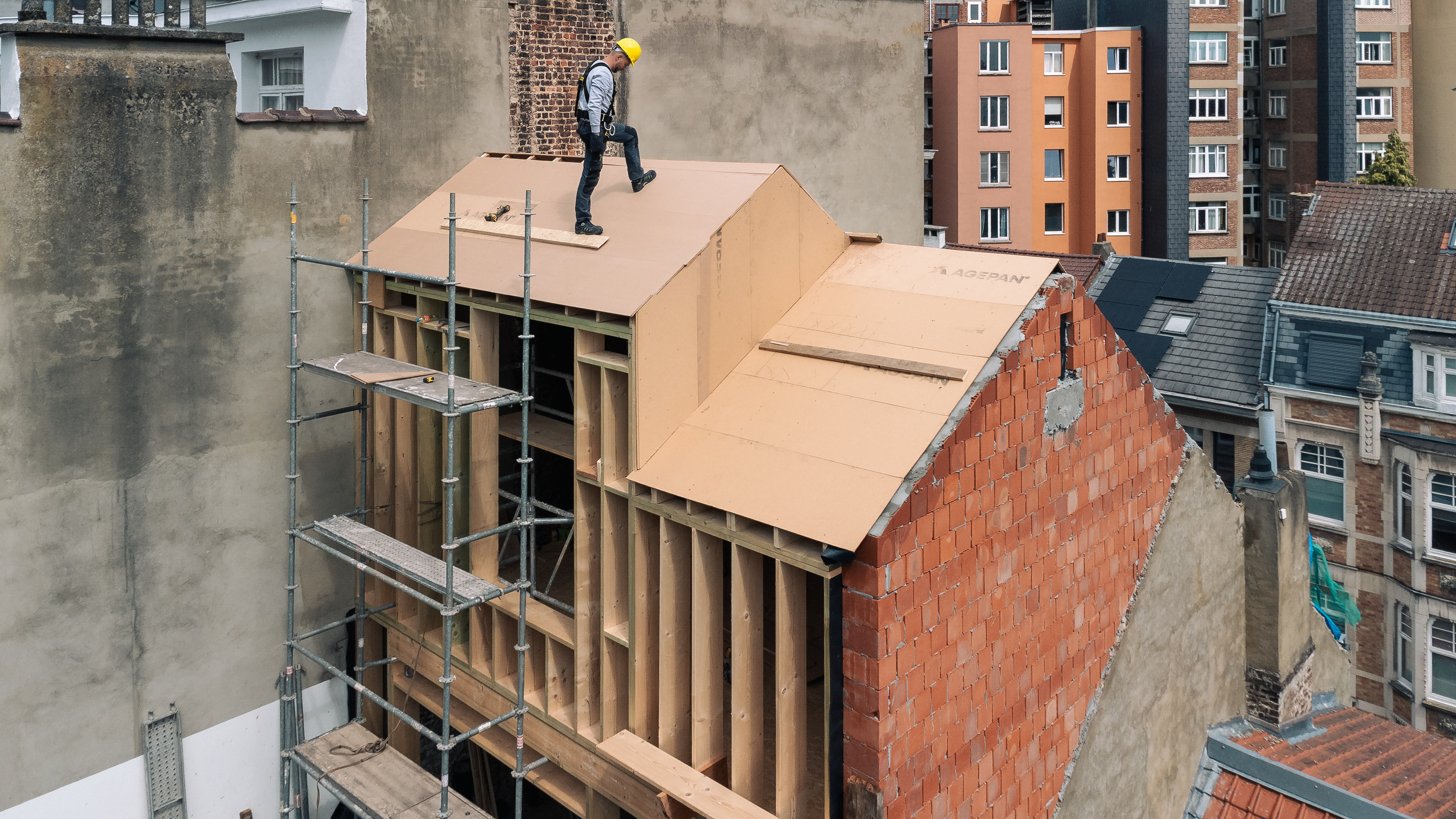 Extension ossature bois — Forest, Bruxelles