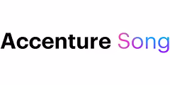 Text logo with the word 'Accenture' in bold black and the word 'Song' in a gradient color from purple to blue.