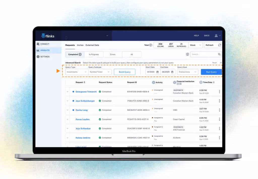 flinks-compliance-dashboard-advanced-search