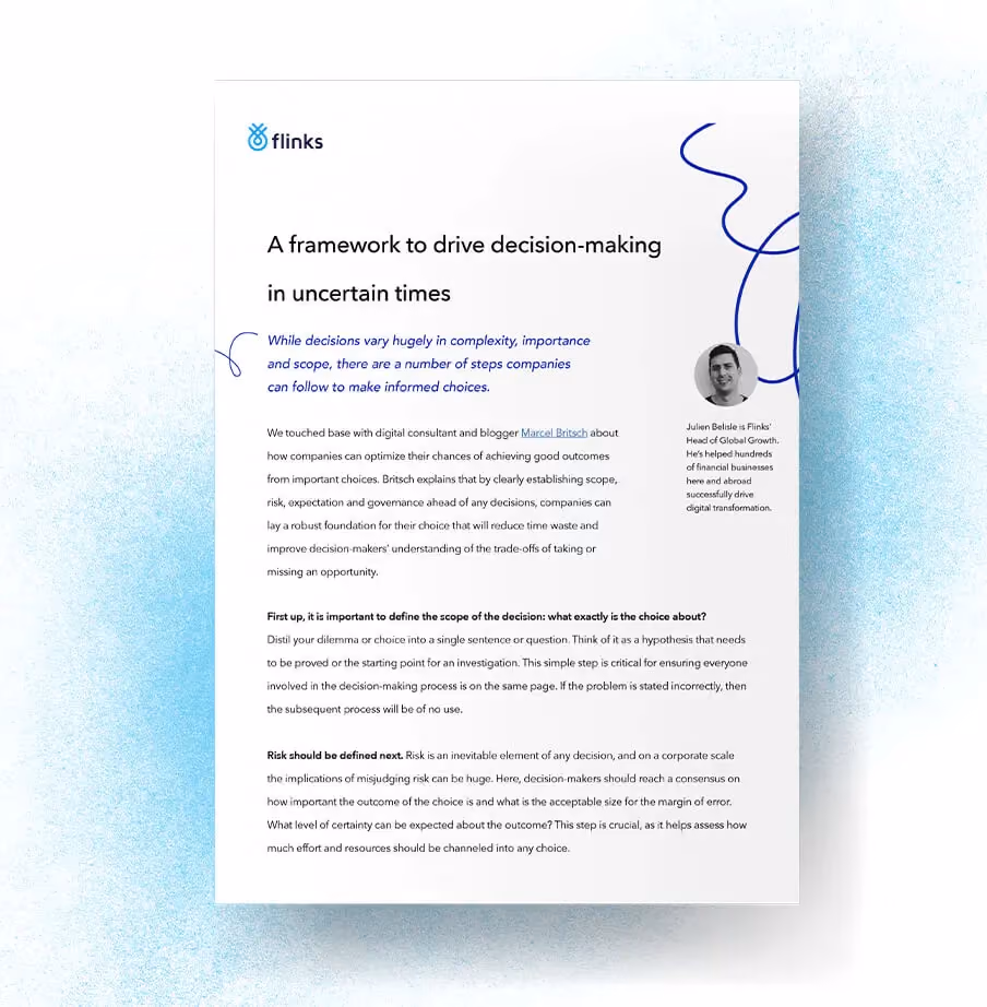 A framework to drive decision-making in uncertain times