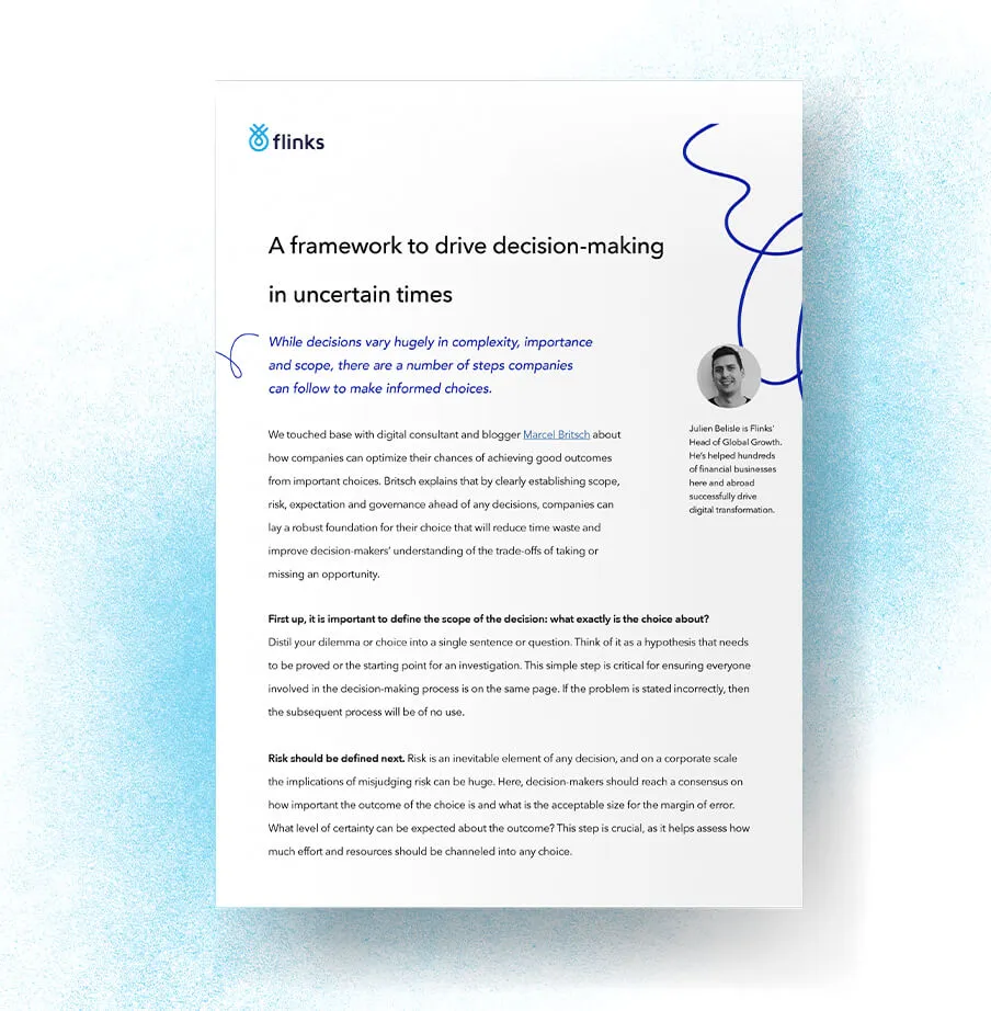 A framework to drive decision-making in uncertain times