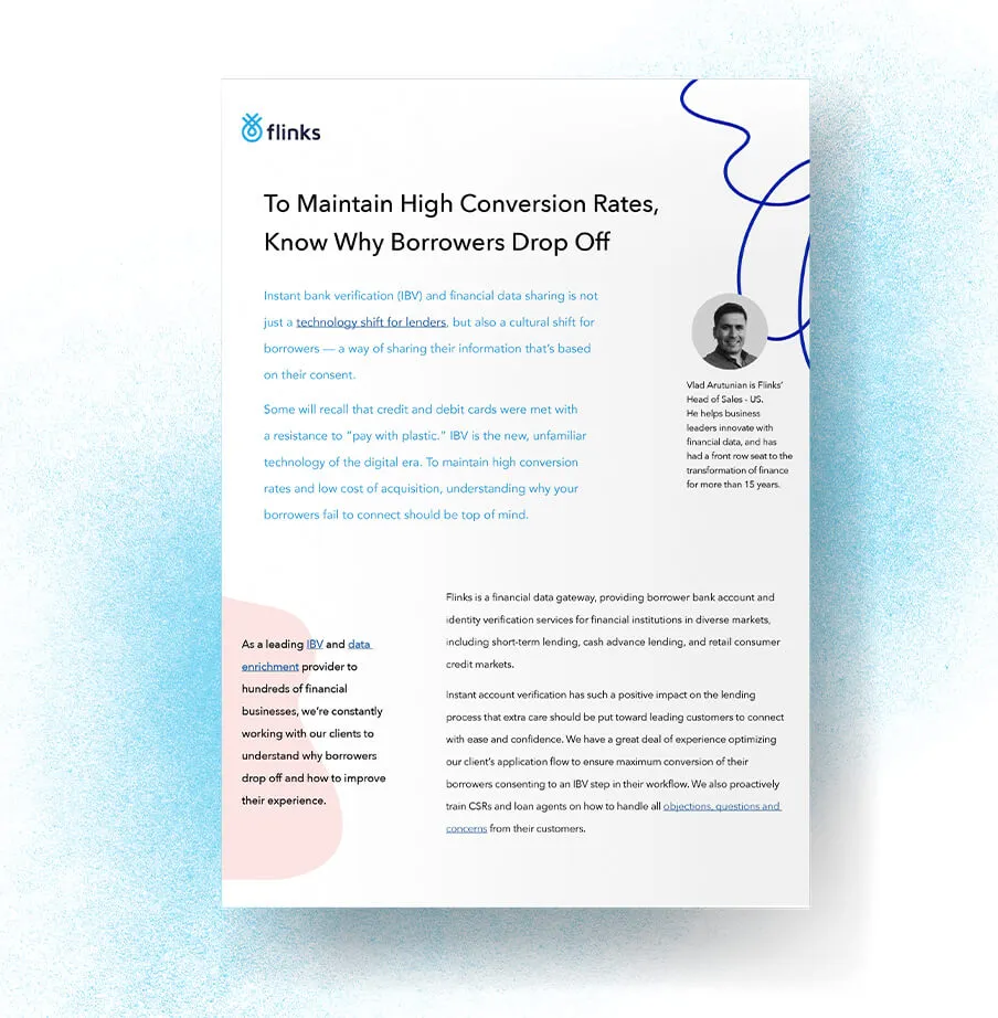 Understanding and reducing borrower drop-off