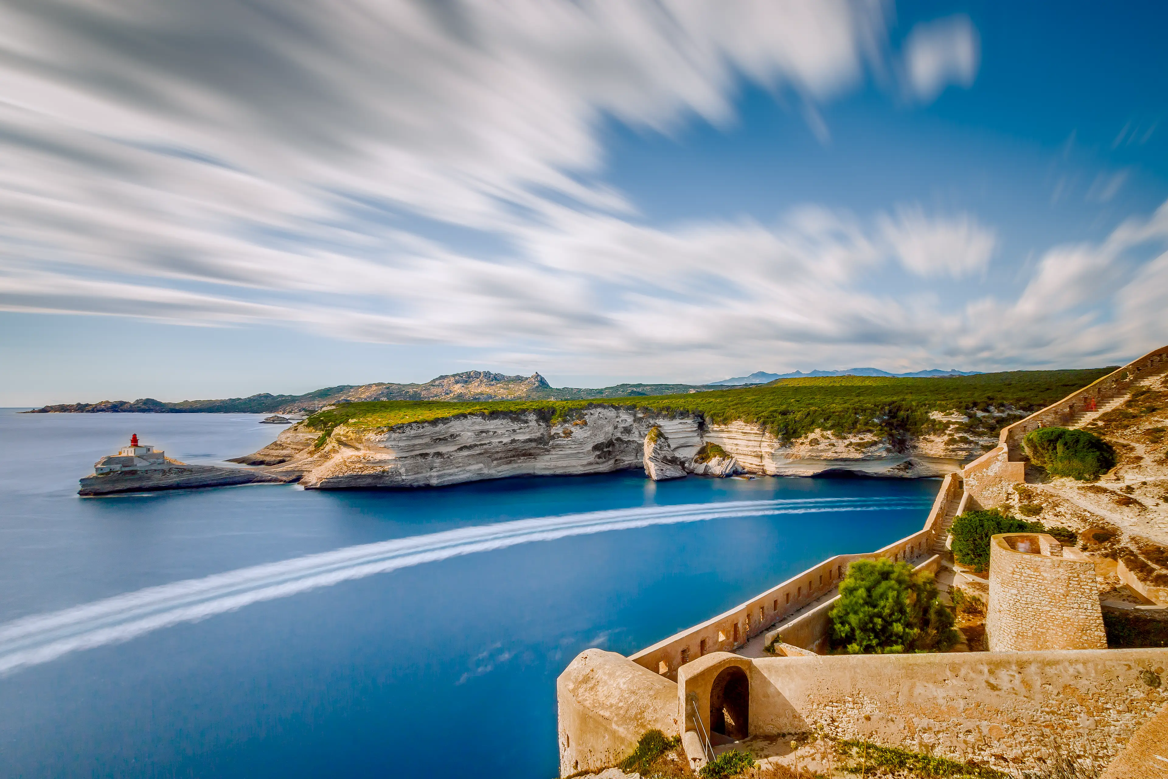 Port de Bonifacio en Corse de jour en pose longue