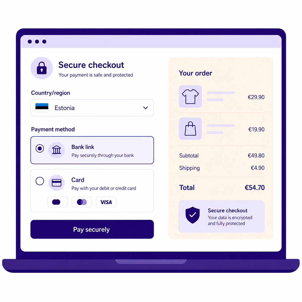 Estonian checkout options