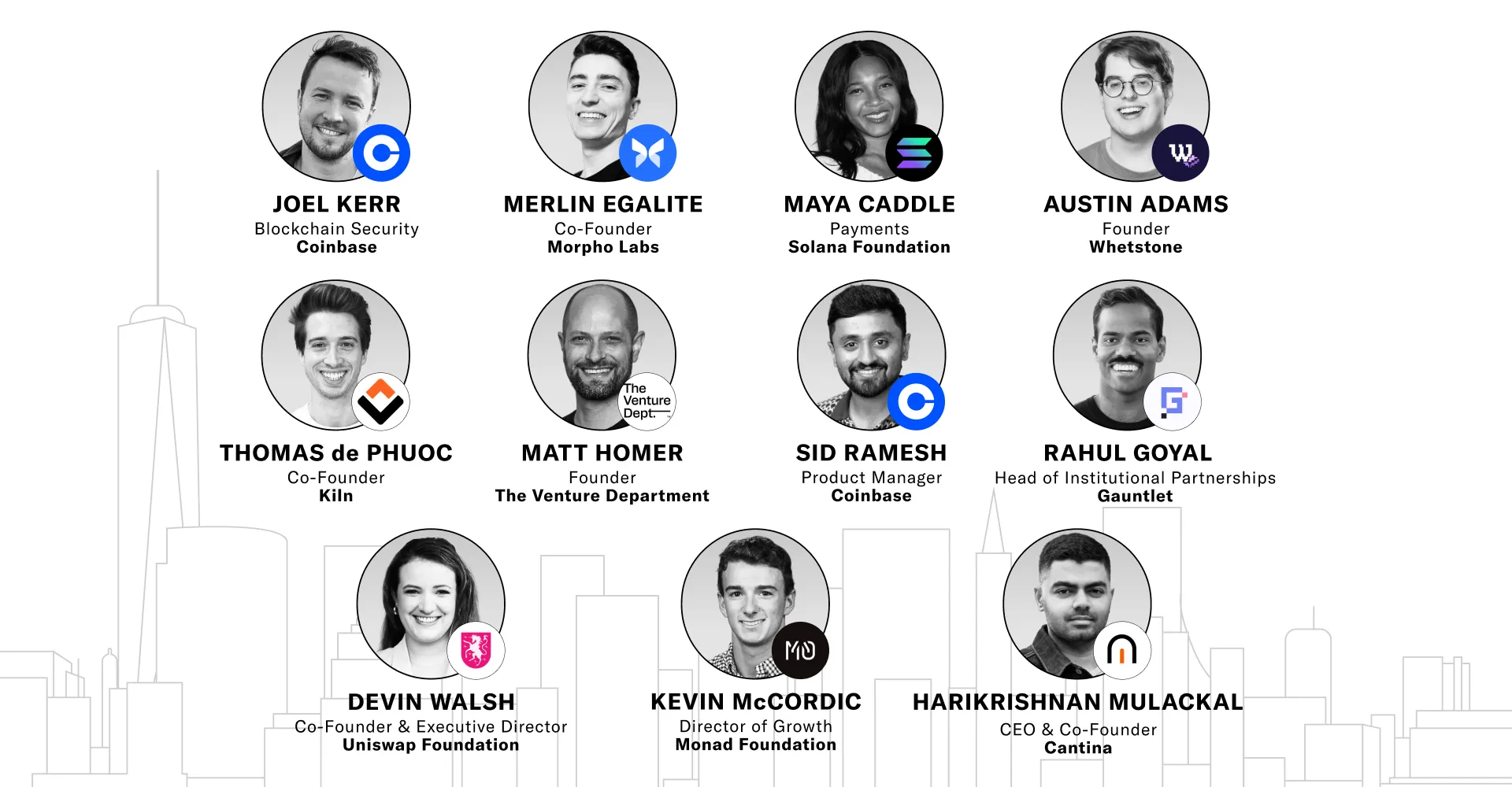 Speakers from Morpho, Solana, Monad, Coinbase, and more at the Cantina Summit.