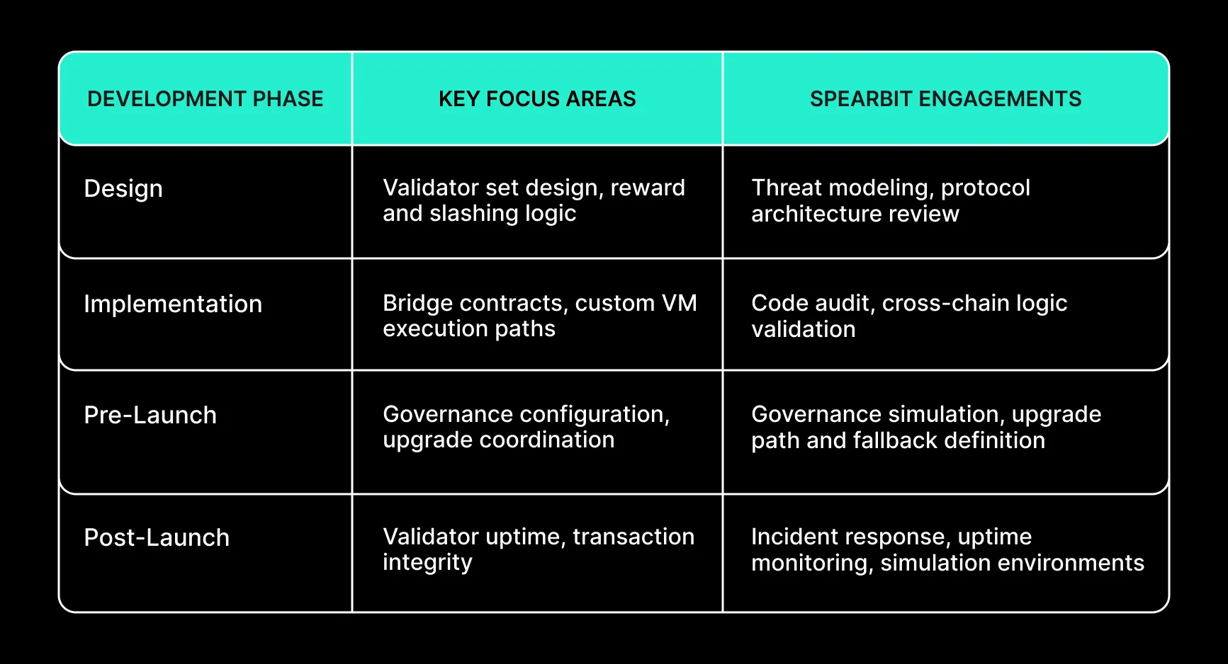 Security Coverage Across Avalanche Development Lifecycle