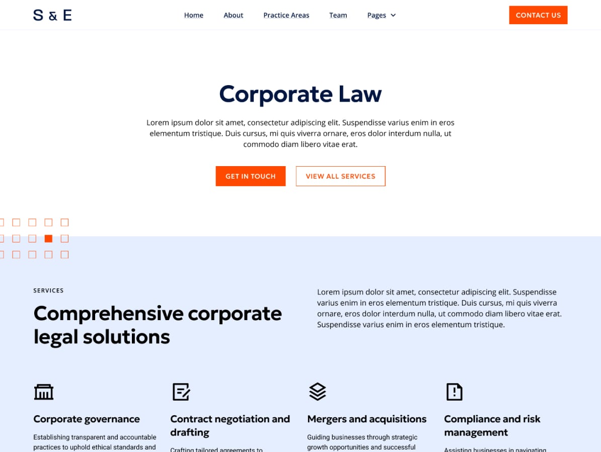 example of service page