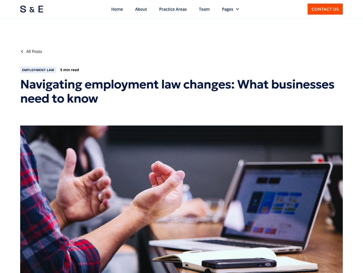 example of article page