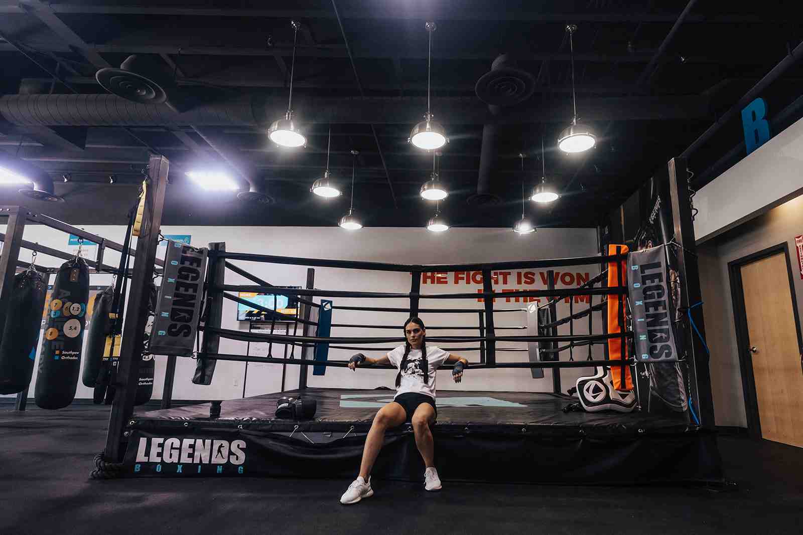 interior of a clean, modern Legends Boxing gym - salt lake city boxing