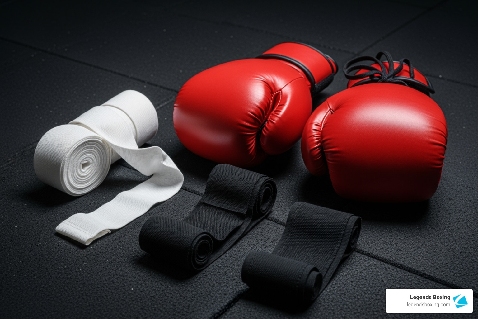 Essential boxing gear like hand wraps and gloves - female boxing classes