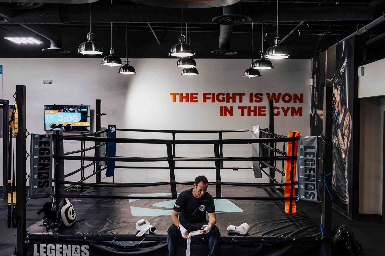 Interior of a clean, modern boxing gym - boxing gym sandy utah