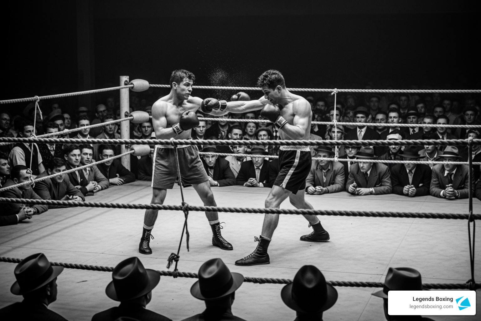 historic black-and-white boxing match - how long is a round of boxing