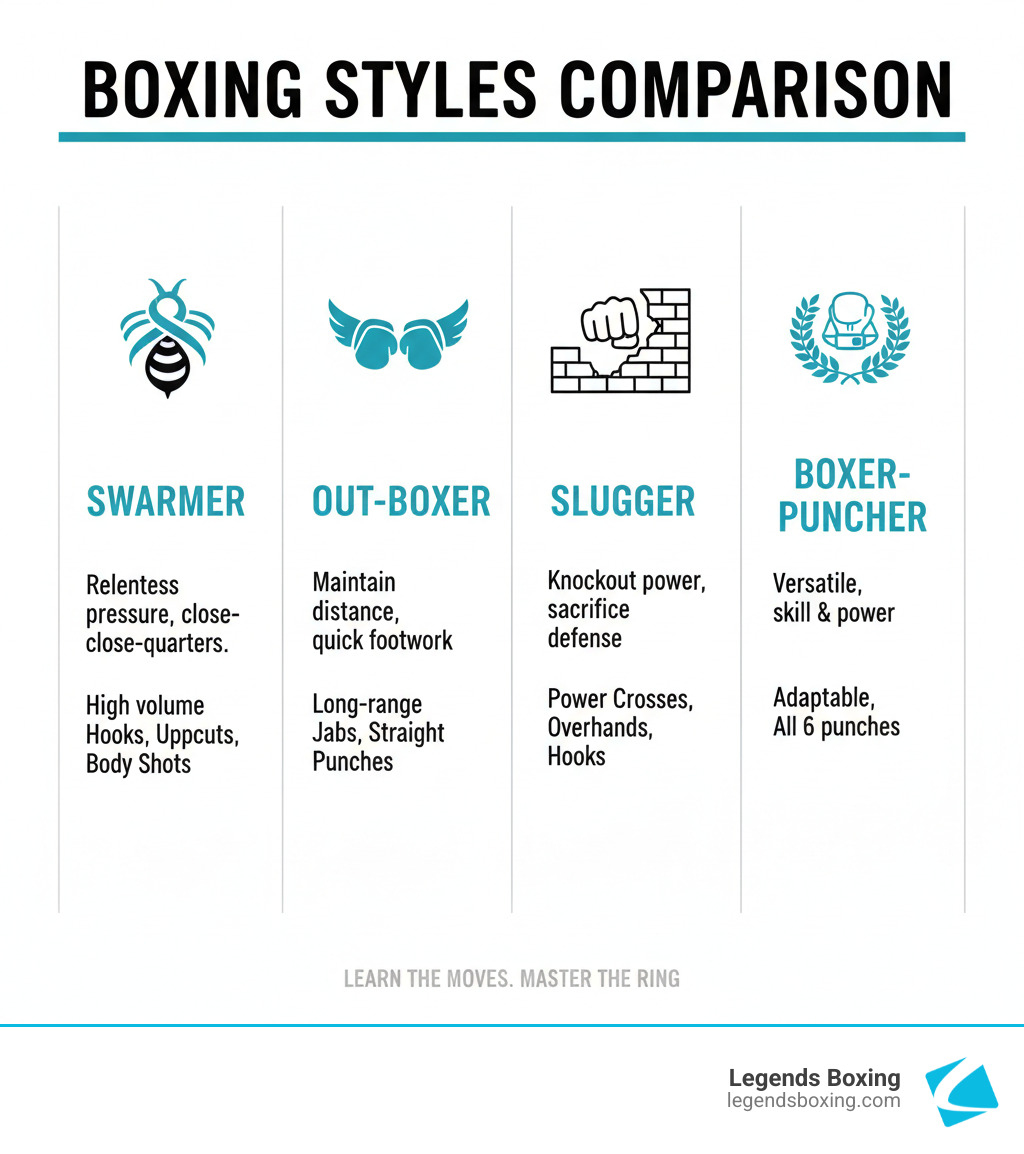 comparison of boxing styles infographic - boxer moves infographic comparison of boxing styles infographic - boxer moves infographic