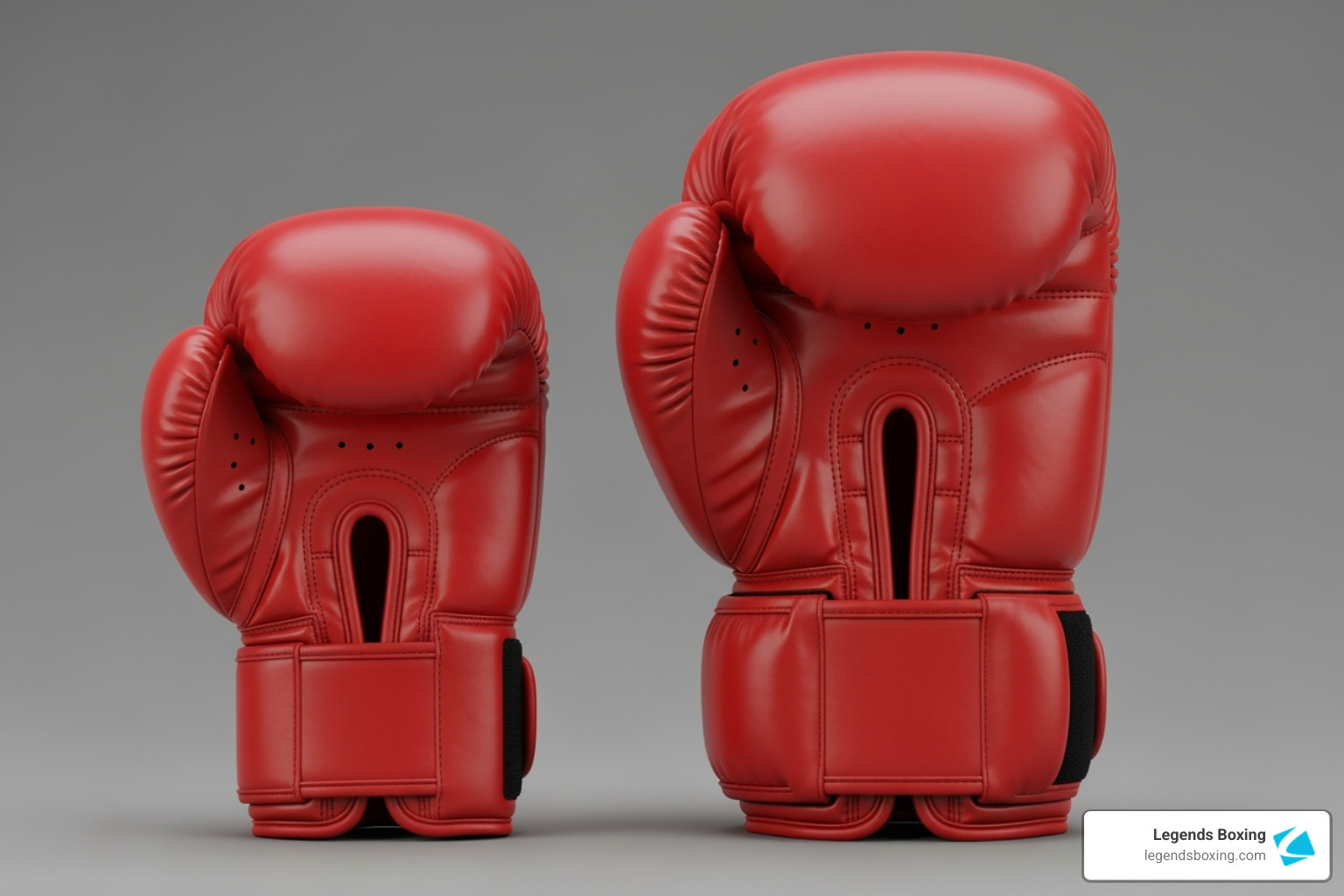 Image of a 10oz glove next to a 16oz glove, clearly showing the difference in padding and overall size, with the 16oz glove appearing bulkier and more cushioned - boxing glove sizes Image of a 10oz glove next to a 16oz glove, clearly showing the difference in padding and overall size, with the 16oz glove appearing bulkier and more cushioned - boxing glove sizes