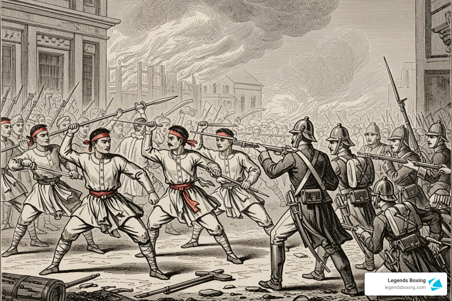 historical illustration depicting the Boxer Rebellion - boxer meaning historical illustration depicting the Boxer Rebellion - boxer meaning