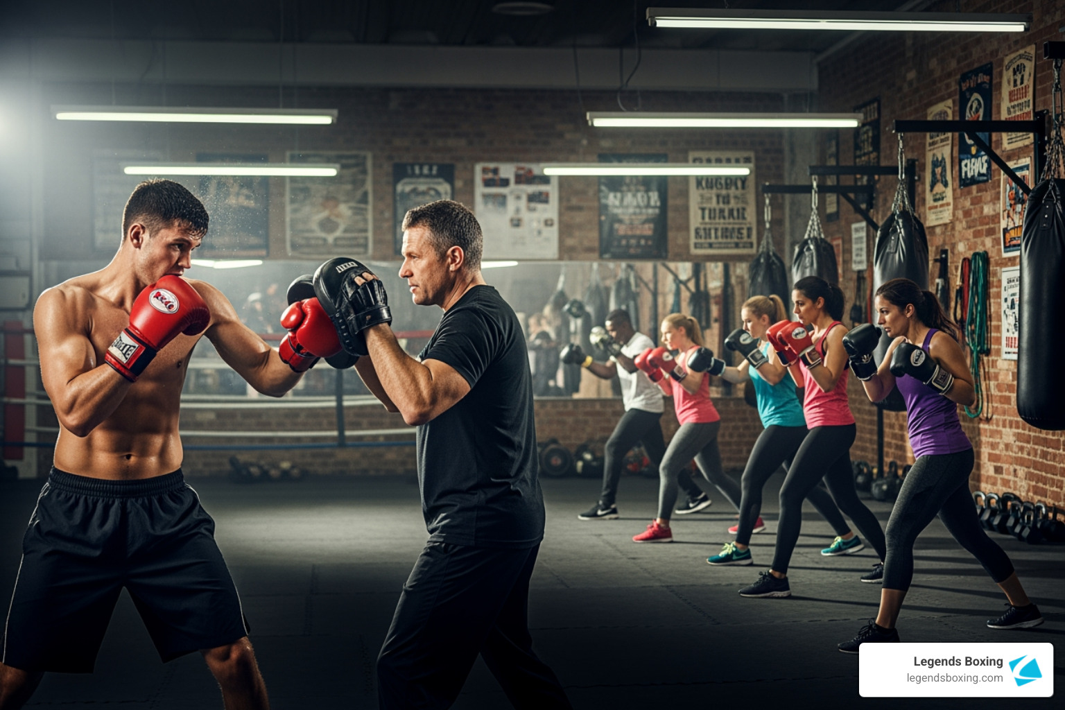 Two different class types: one intense with mitt work and drills, one fitness-focused with bags - boxing gym near me Two different class types: one intense with mitt work and drills, one fitness-focused with bags - boxing gym near me