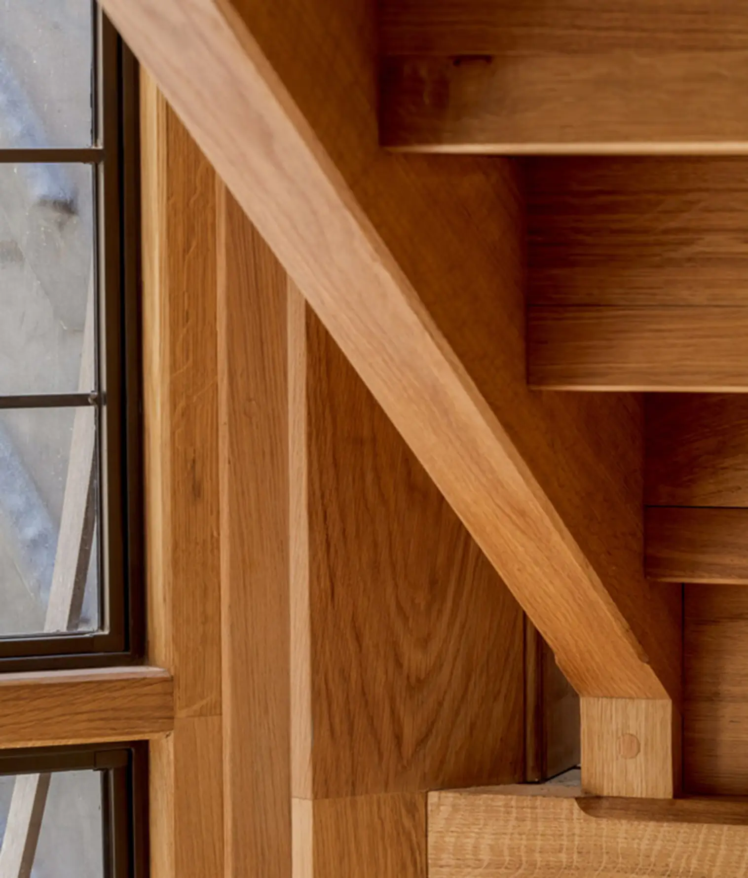View underneath bespoke timer staircase
