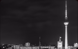 An image of London in black and white