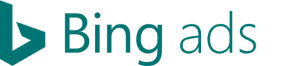 A green and white logo for a company, BingAds.