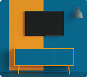Images shows a tv in a house