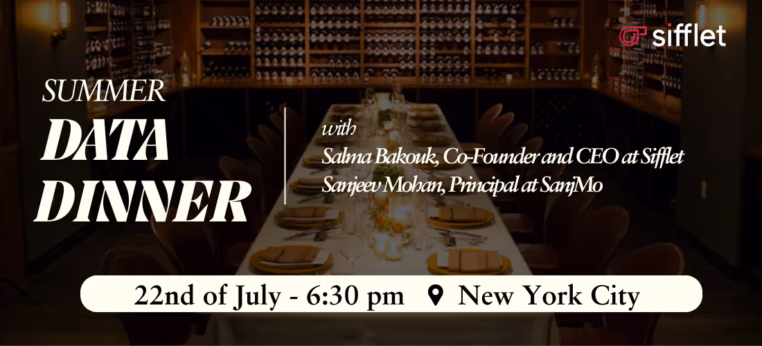 Join us at the Summer Data Dinner in NYC