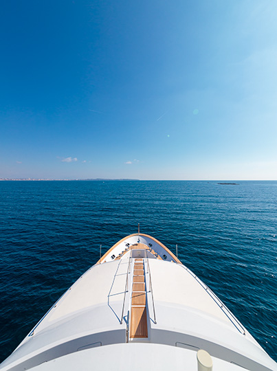 L'horizon sur le bateau.