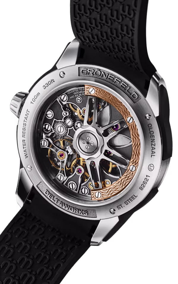 1969 DeltaWorks - Olive strap with stainless steel inserts