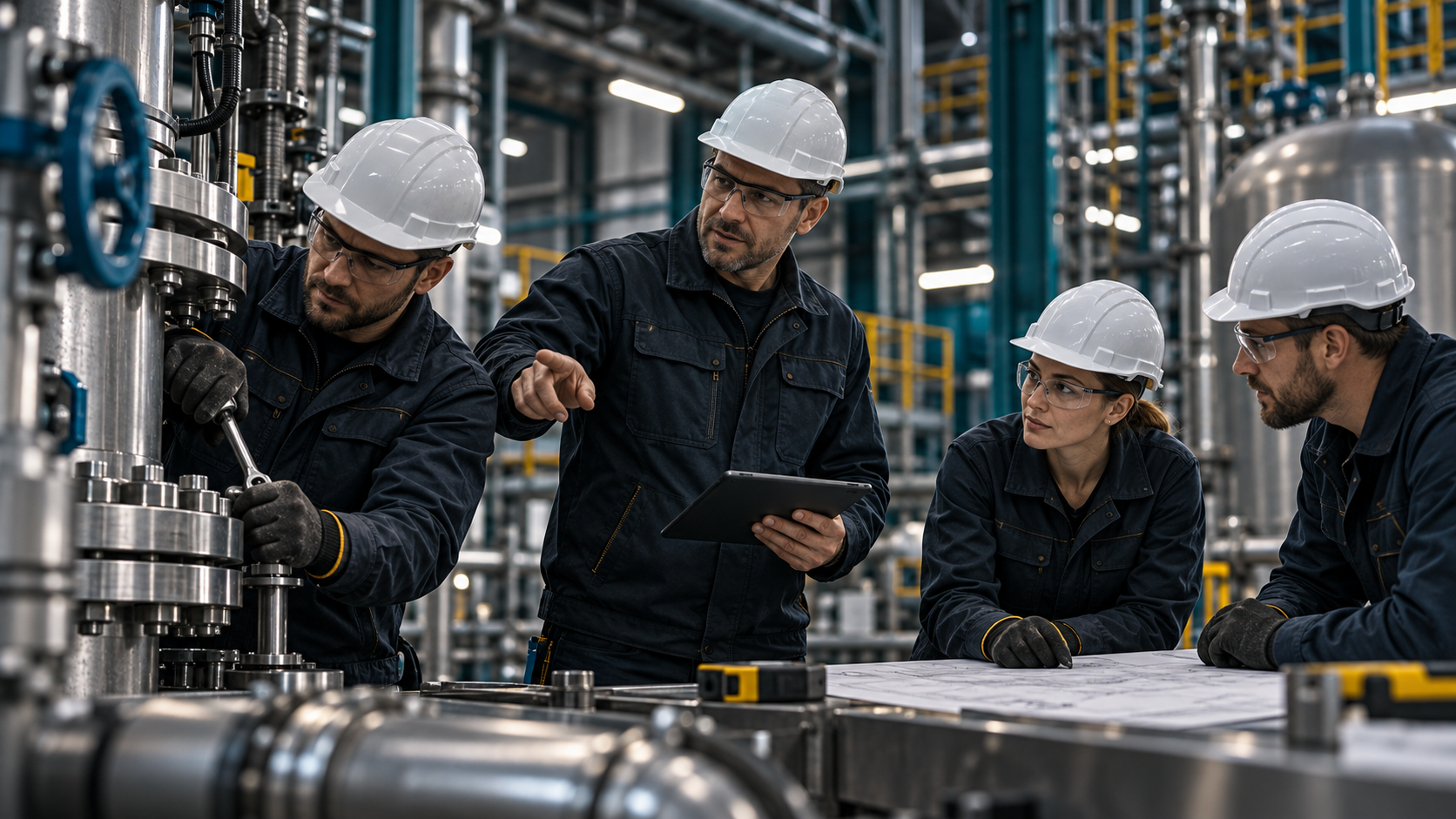 PM Stahl industrial installation team