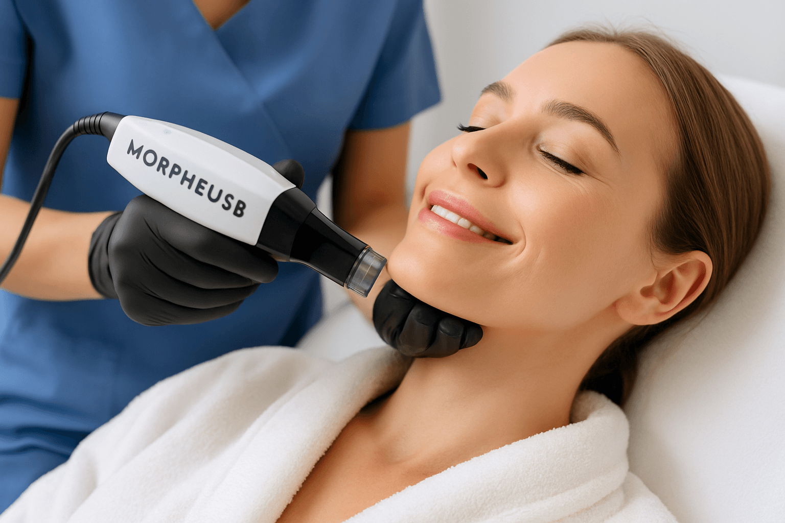 Morpheus8 near me in Costa Mesa treatment targeting jawline and double chin contouring at Belle Vie Wellness & Medical Aesthetics.