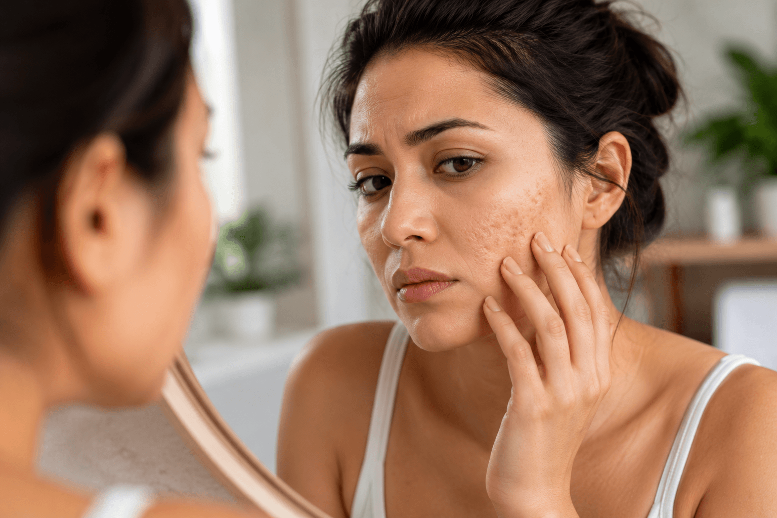 Rf microneedling treatment for acne scars and post breakout texture in Costa Mesa, California
