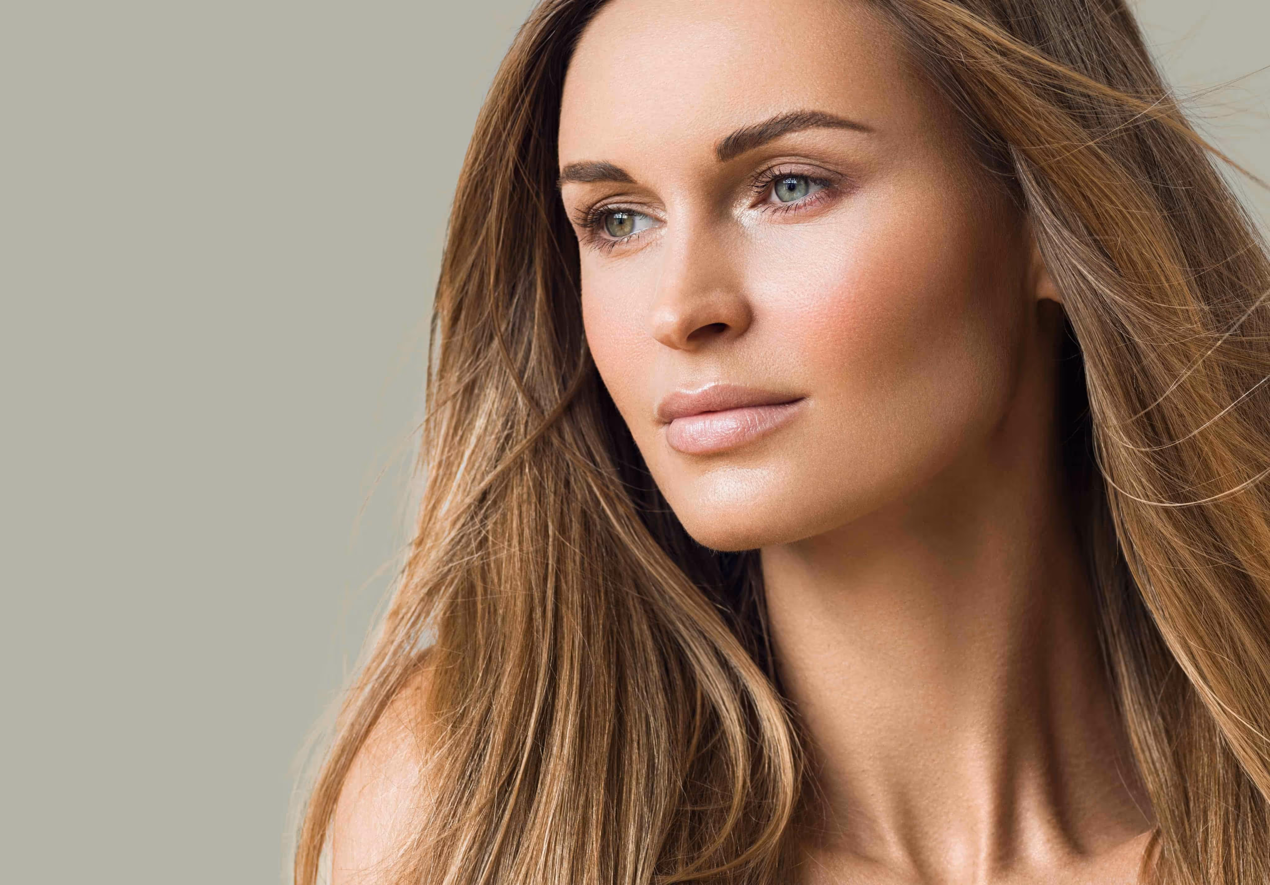 Beauty portrait illustrating refreshed-looking skin