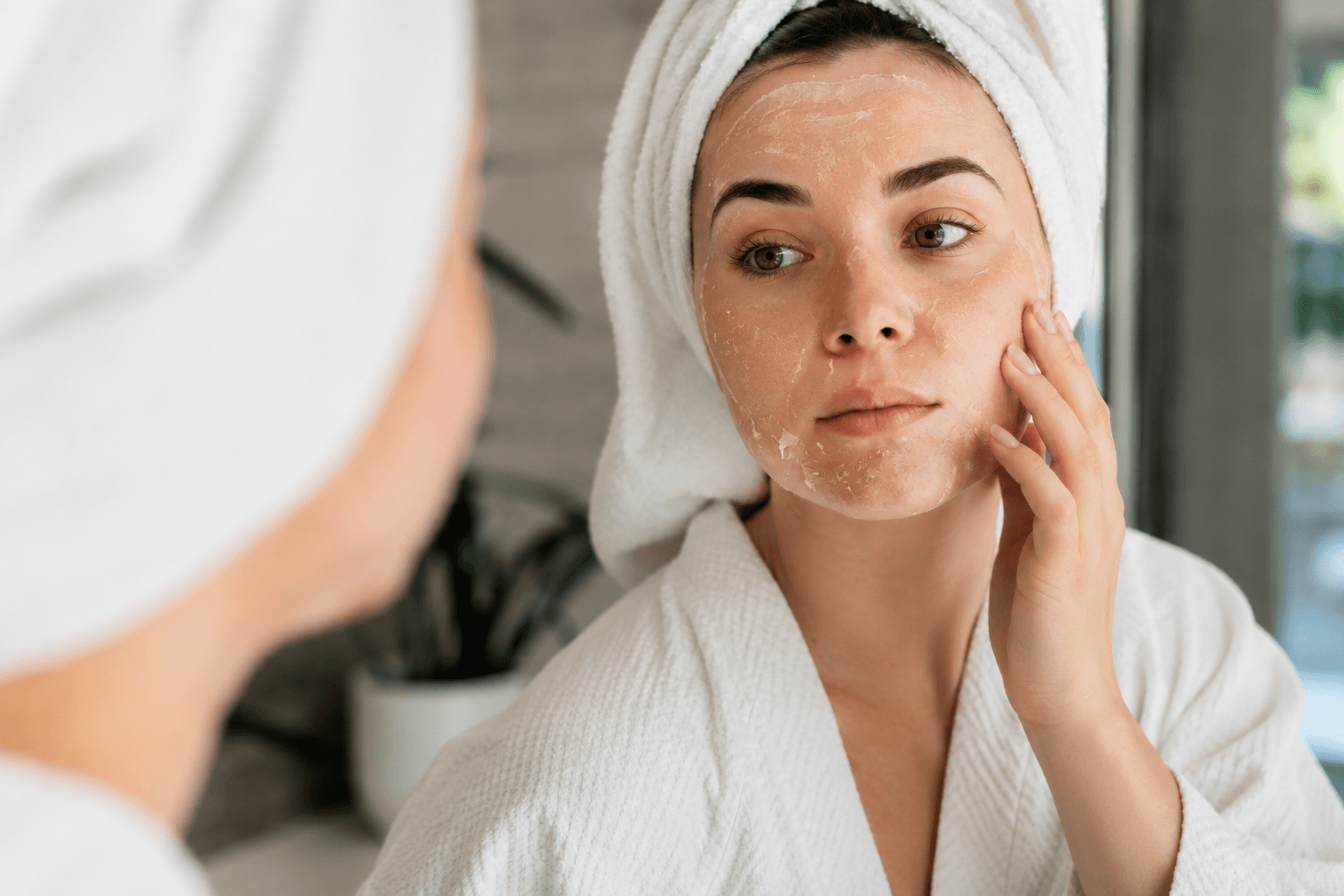 Portrait accompanying chemical peel recovery guidance