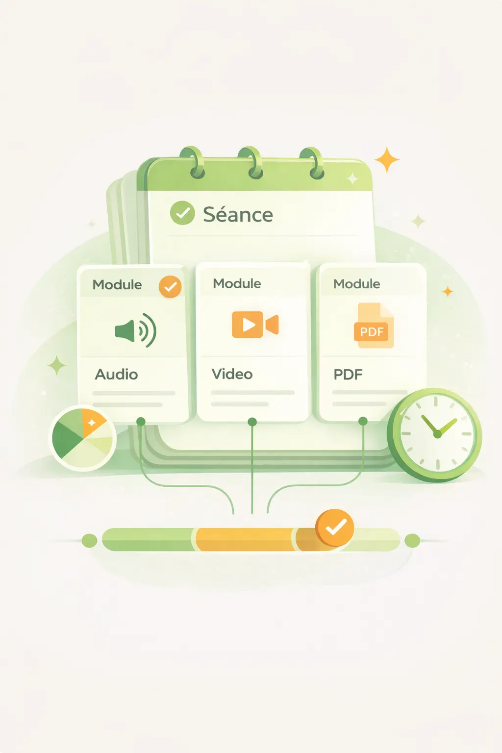 Femme se relaxant avec une app mobile affichant un exercice de cohérence cardiaque, mêlant méditation guidée et bien-être personnalisé.