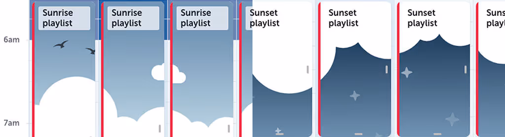 Sunrise and sunset backgrounds
