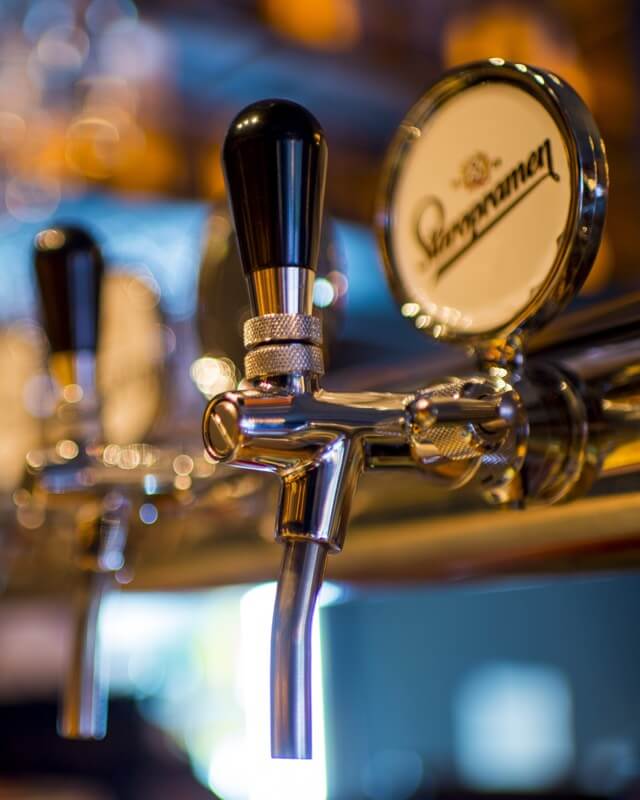 Close up of beer taps