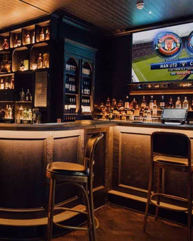 Interior shot of a bar