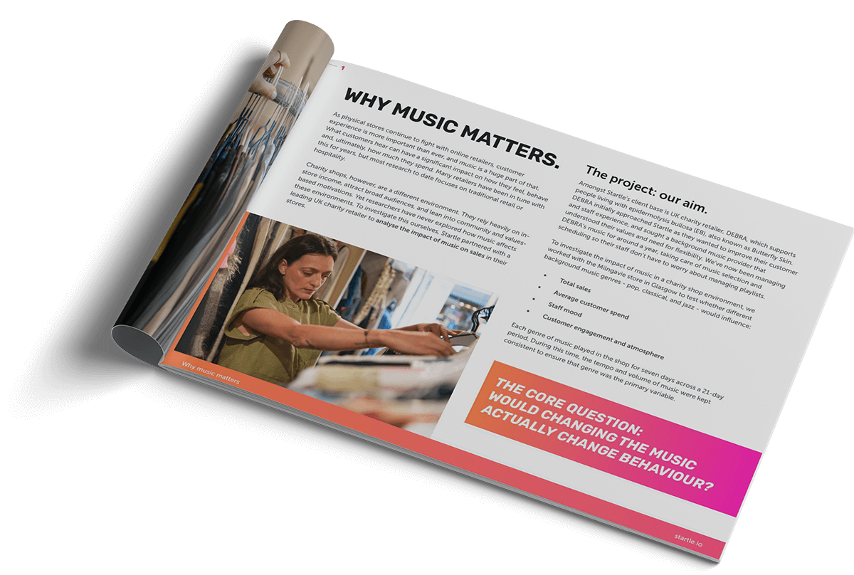 Page inside research whitepaper, why music matters.