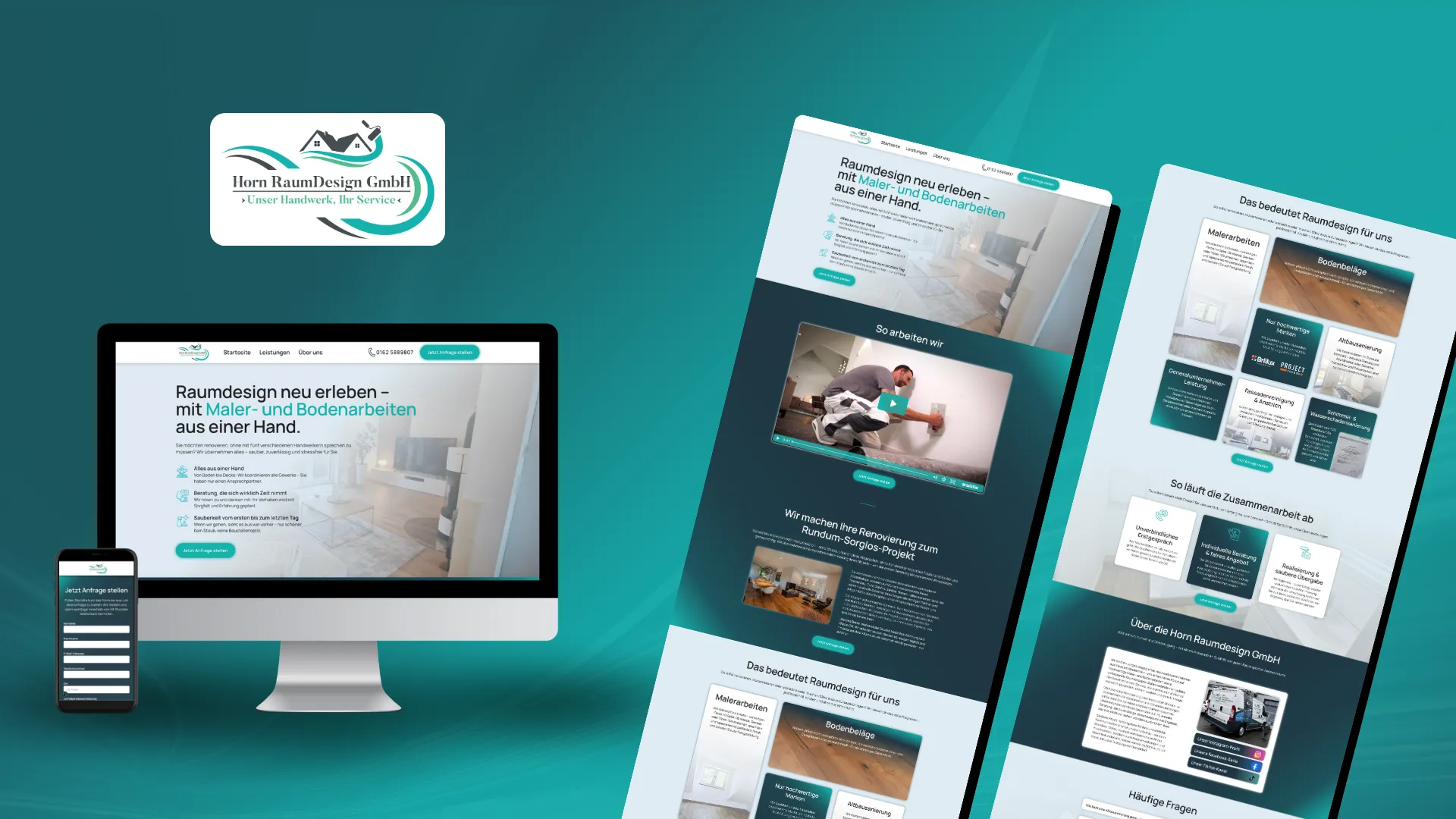 Mockup Webseite Horn RaumDesign GmbH