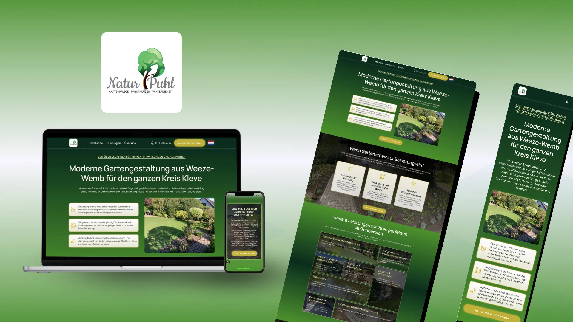 Mockup Webseite Natur Puhl